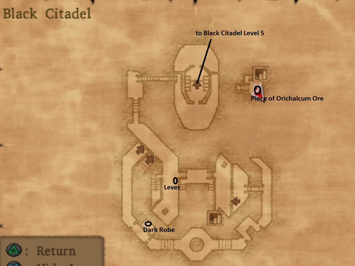 Map of Black Citadel Area 4